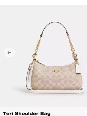 Coach Teri Shoulder Bag in Light Beige and Blush